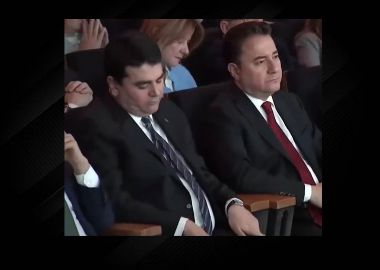 Seçim vaatleri ninni gibi geldi! Gültekin Uysal Ortak Politikalar Mutabakat Metni açıklanırken uyuyakaldı!