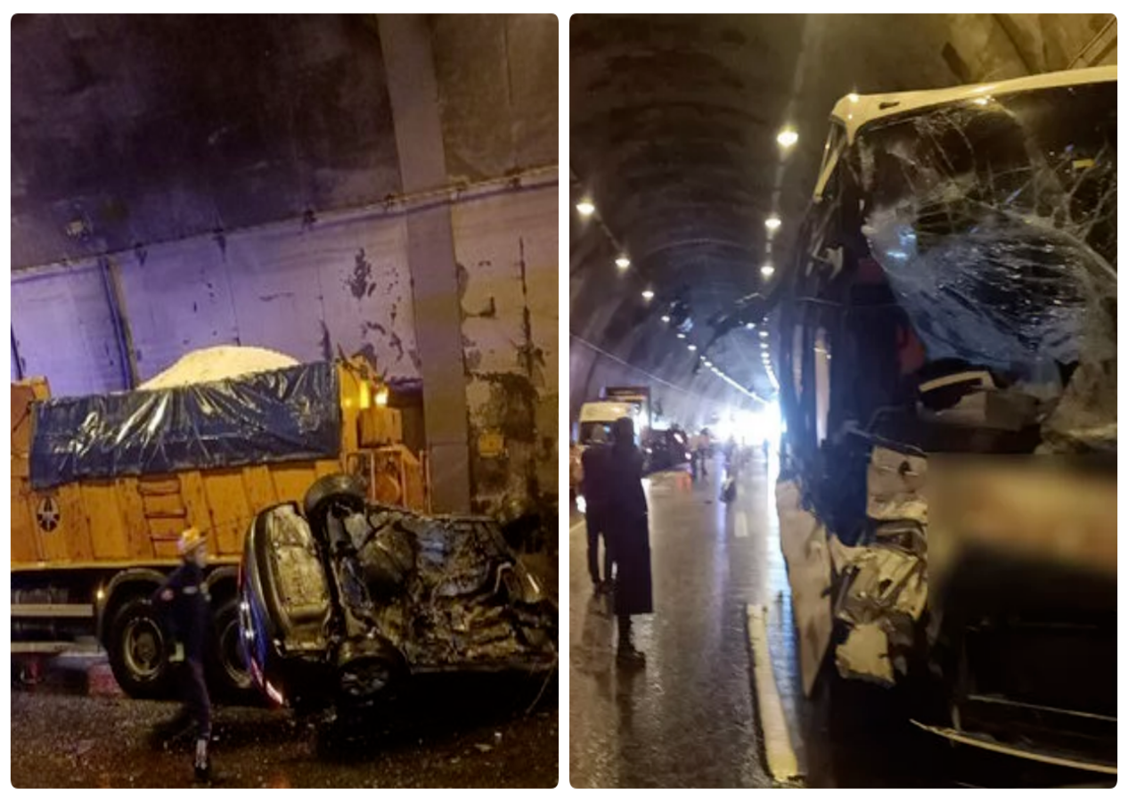 Bolu Dağı Tüneli'nde zincirleme kaza! İstanbul istikameti trafiğe kapandı