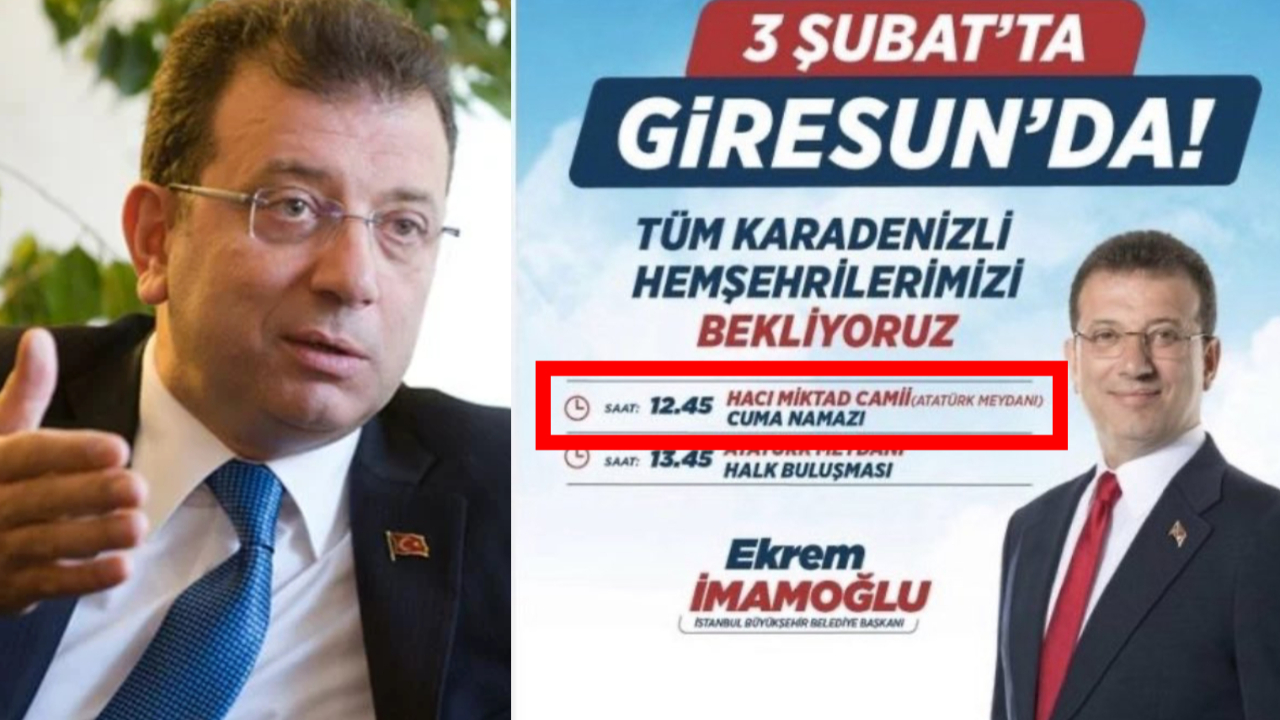 Kastamonu, Bursa şimdi de Giresun! İmamoğlu’nun ‘namaz’ afişlerinde yeni perde