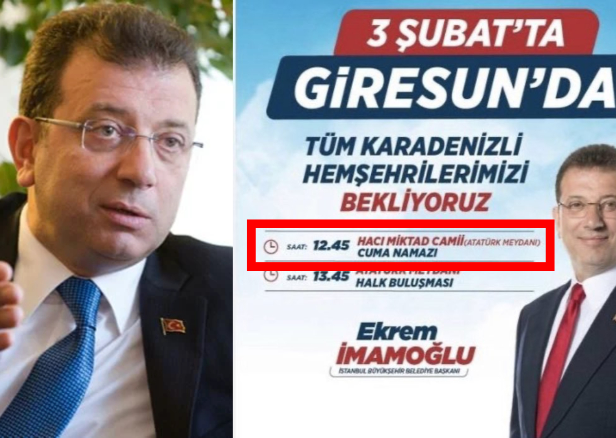 Kastamonu, Bursa şimdi de Giresun! İmamoğlu’nun ‘namaz’ afişlerinde yeni perde