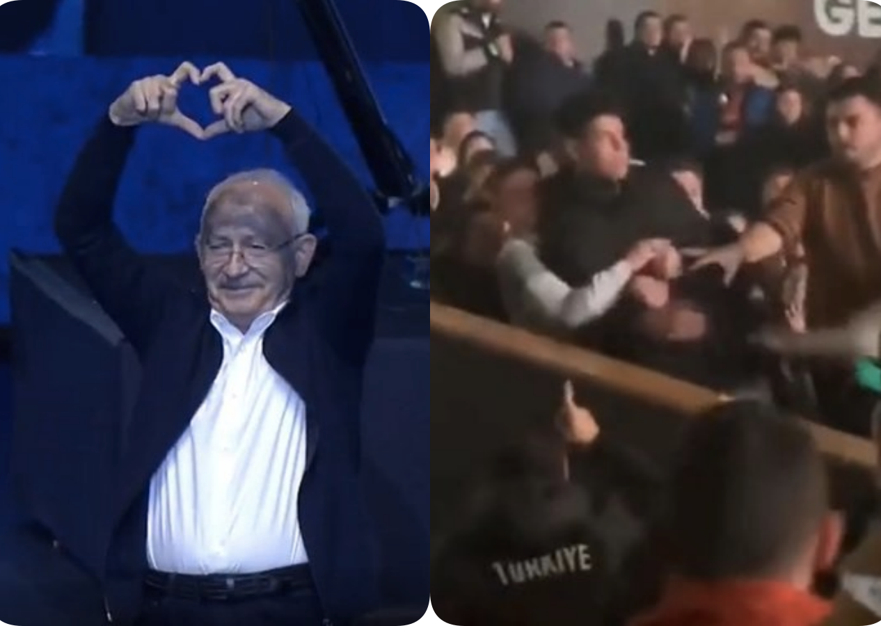 Kılıçdaroğlu'na 'Aday olma' diyen genç, partililer tarafından tartaklandı