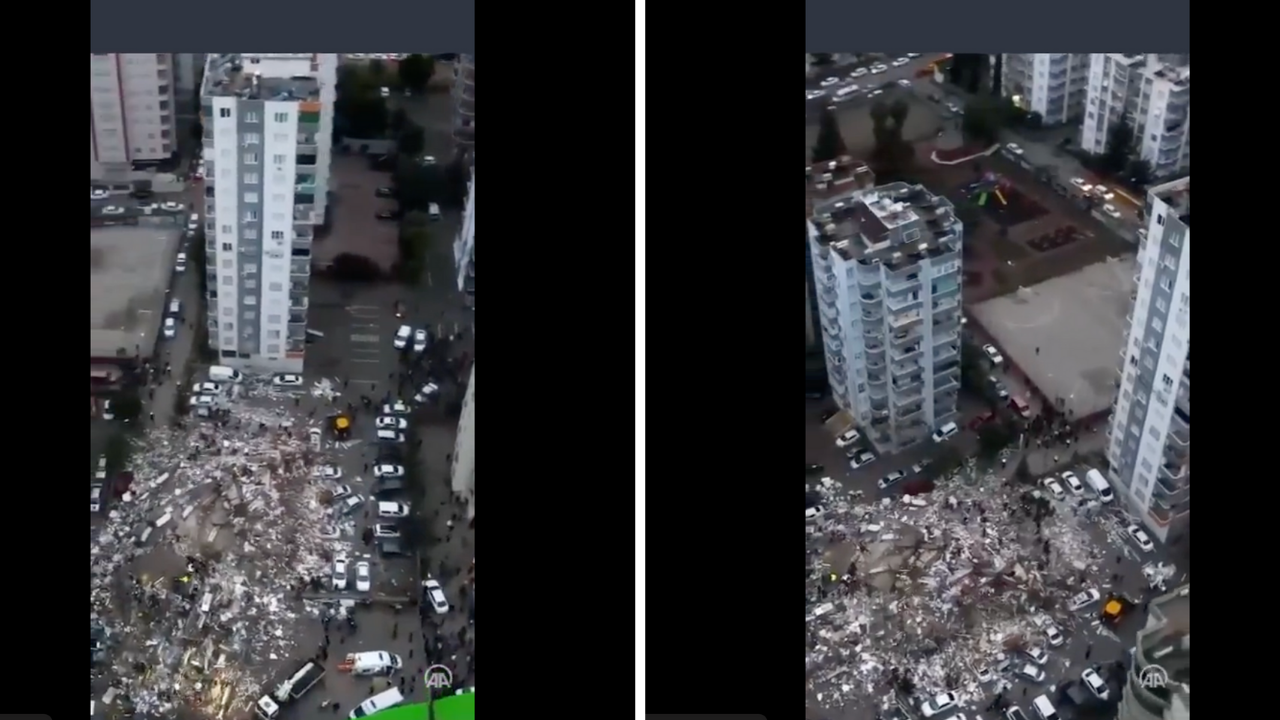Adana'da yıkım drone ile gözler önüne serildi!