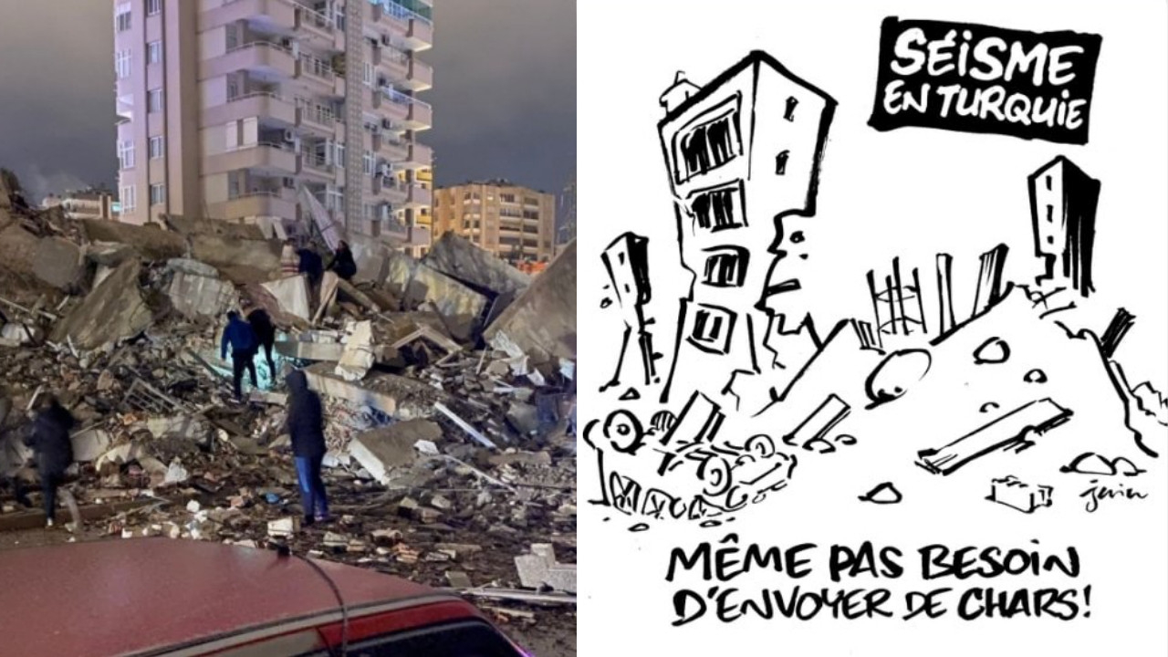 Fransız Charlie Hebdo Dergisi, Türkiye’de yaşanan depremle alay etti