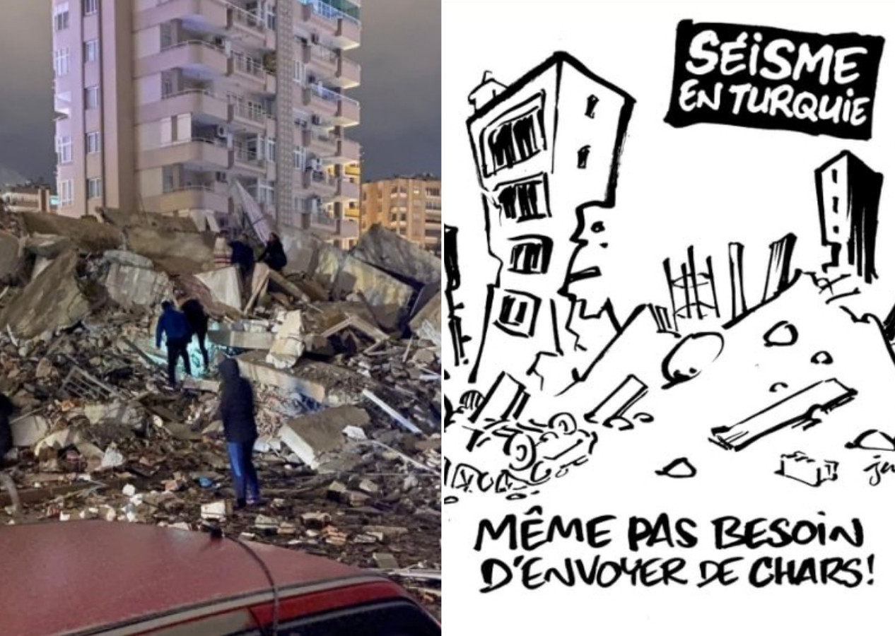 Fransız Charlie Hebdo Dergisi, Türkiye’de yaşanan depremle alay etti