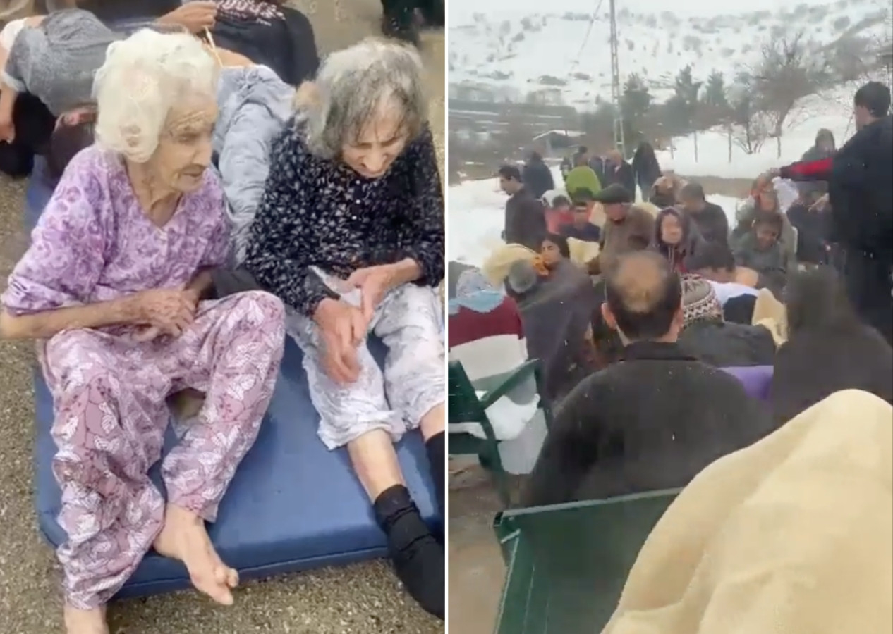 Malatya Güven Bakımevi'nde hastalar panik içinde dışarı çıkarıldı, hasar olmadığı anlaşılınca içeri alındı!