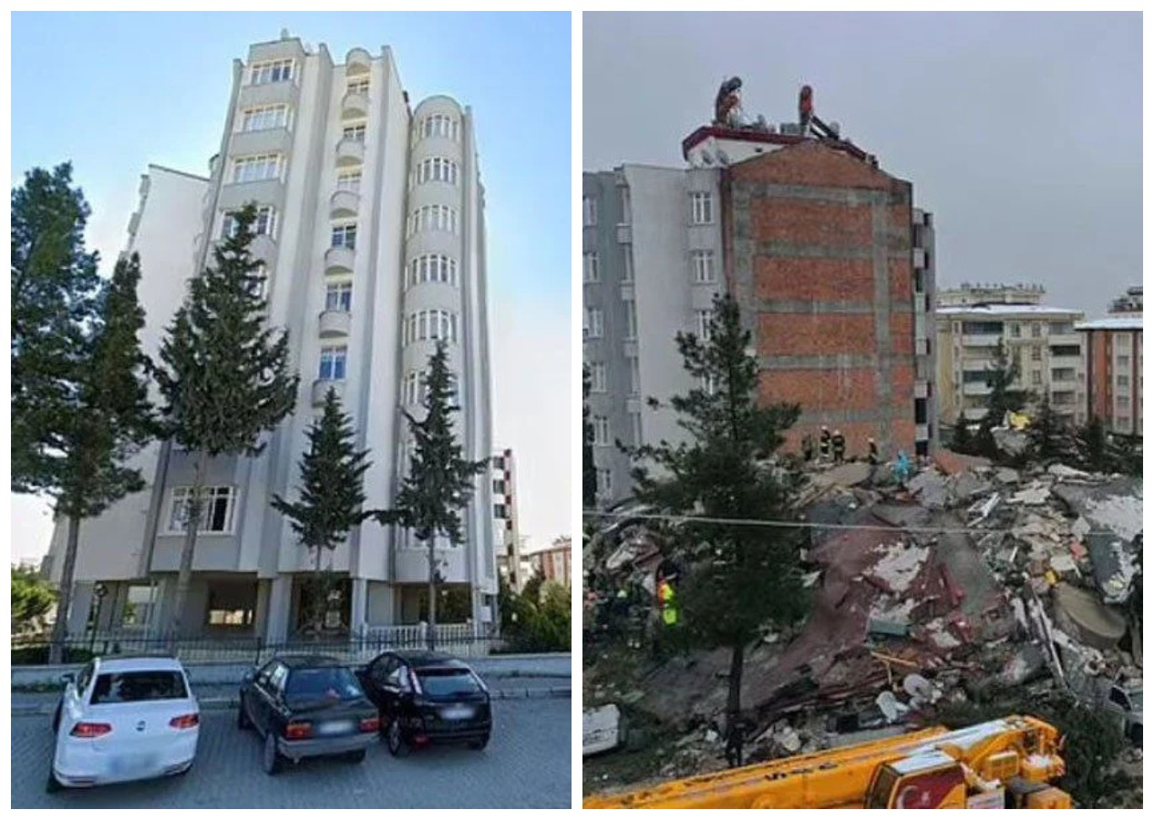 Yerle bir oldular! İşte yıkılan binaların eski ve yeni hali...