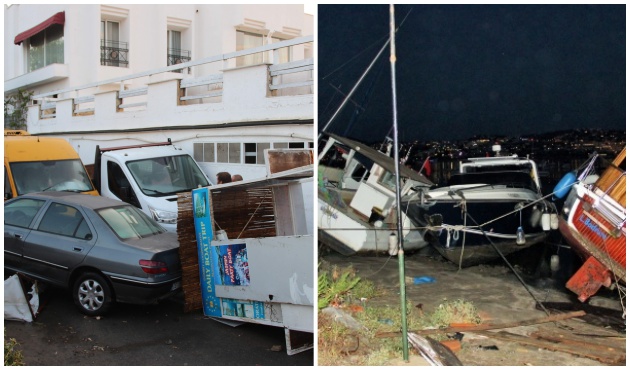 Tsunami Bodrum Gümbet'te büyük hasara yol açtı... / VİDEO