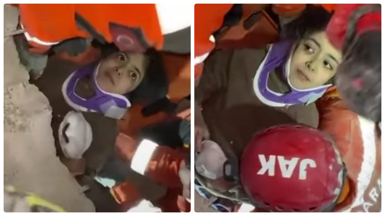 Saatler sonra kurtarıldı! JAK timleri 9 yaşındaki Zeynep'i enkazdan böyle kurtardı