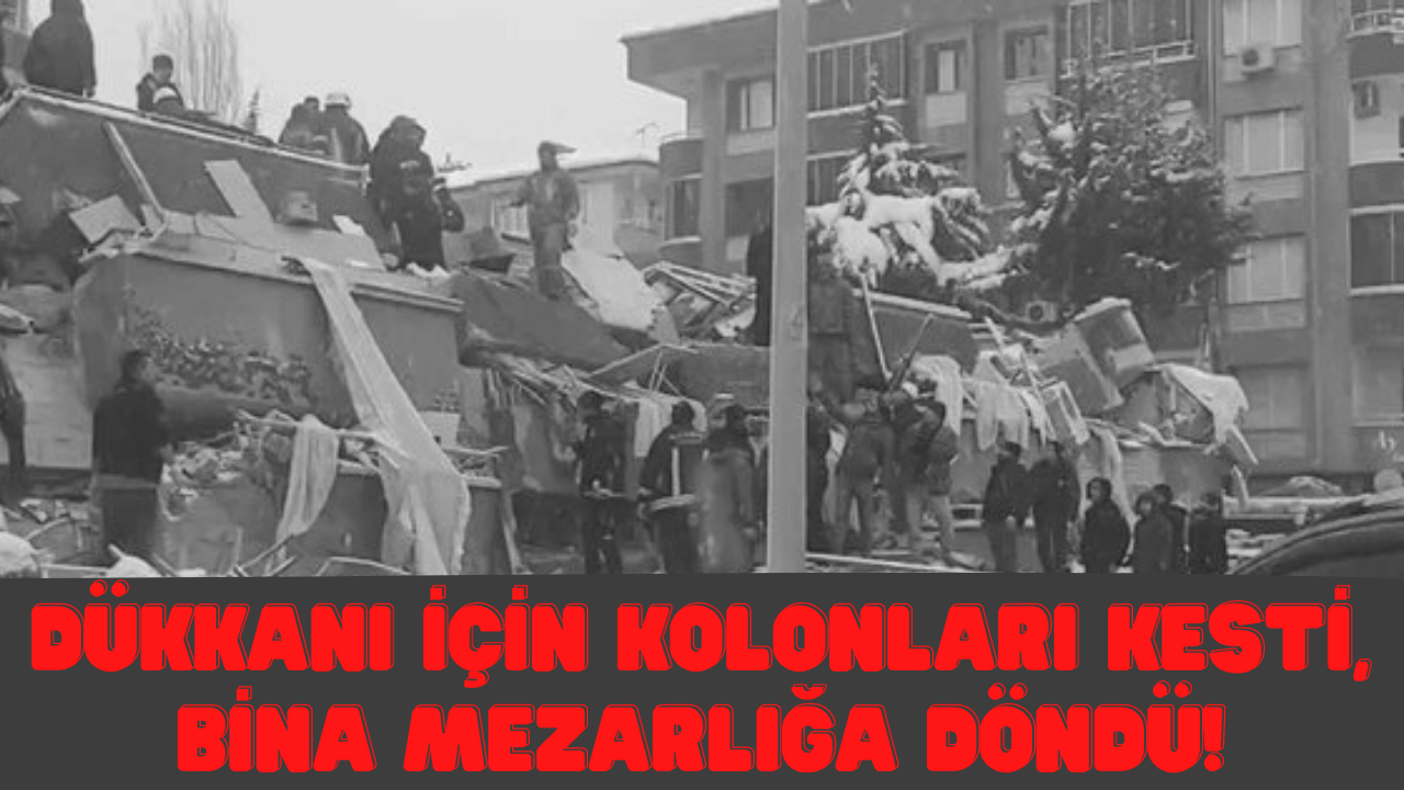 Dükkanı için kolonları kesti, bina mezarlığa döndü!