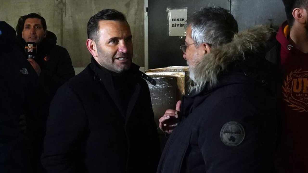 Okan Buruk yardım merkezinde