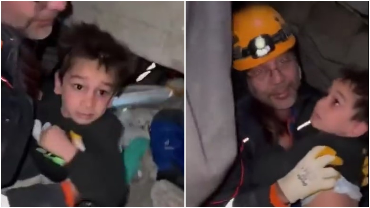 Küçük çocuk enkaz altında uyurken kurtarıldı! Şaşkınlığını gizleyemedi