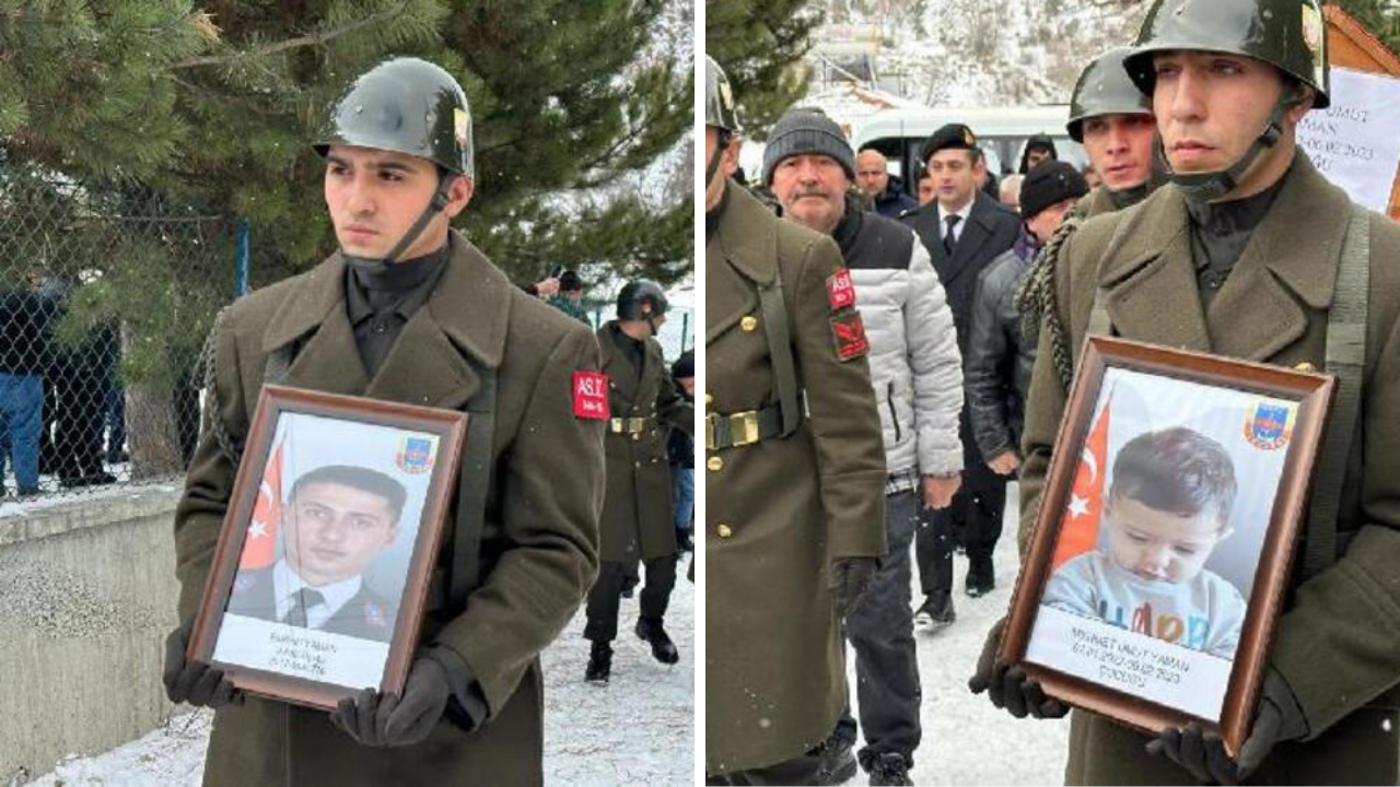 Enkazdan kurtulup, eşi ve oğlunun cenazesine katıldı!