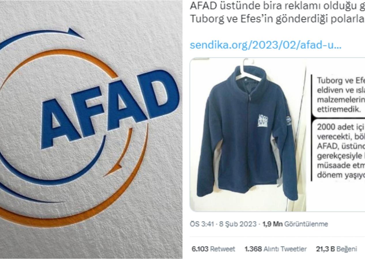 'AFAD, bira reklamı olan yardımları kabul etmedi' iddiası yalan çıktı