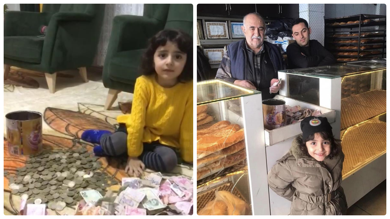 Minik yürekten duygulandıran bağış! Minik Arin, kumbarasını depremzedelere bağışladı