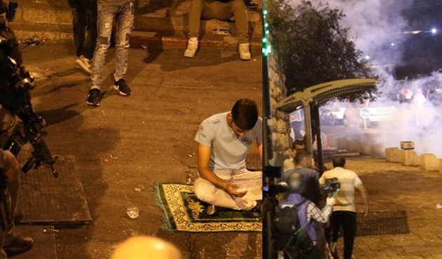 İsrail güvenlik güçleri yine cemaate saldırdı...
