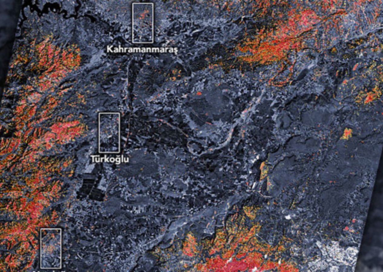 Felaket uydudan görüntülendi! NASA Kahramanmaraş depremindeki hasarı uydu haritasıyla görüntüledi