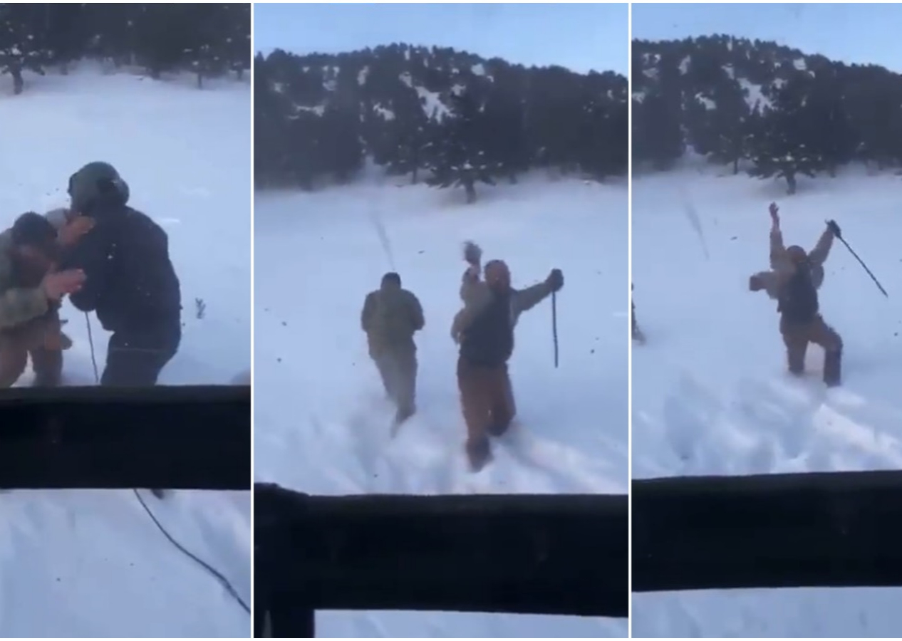 Yardım malzemesi getiren jandarmaya sarıldı, el salladı! Depremzedenin mutluluğu gözlerinden okundu