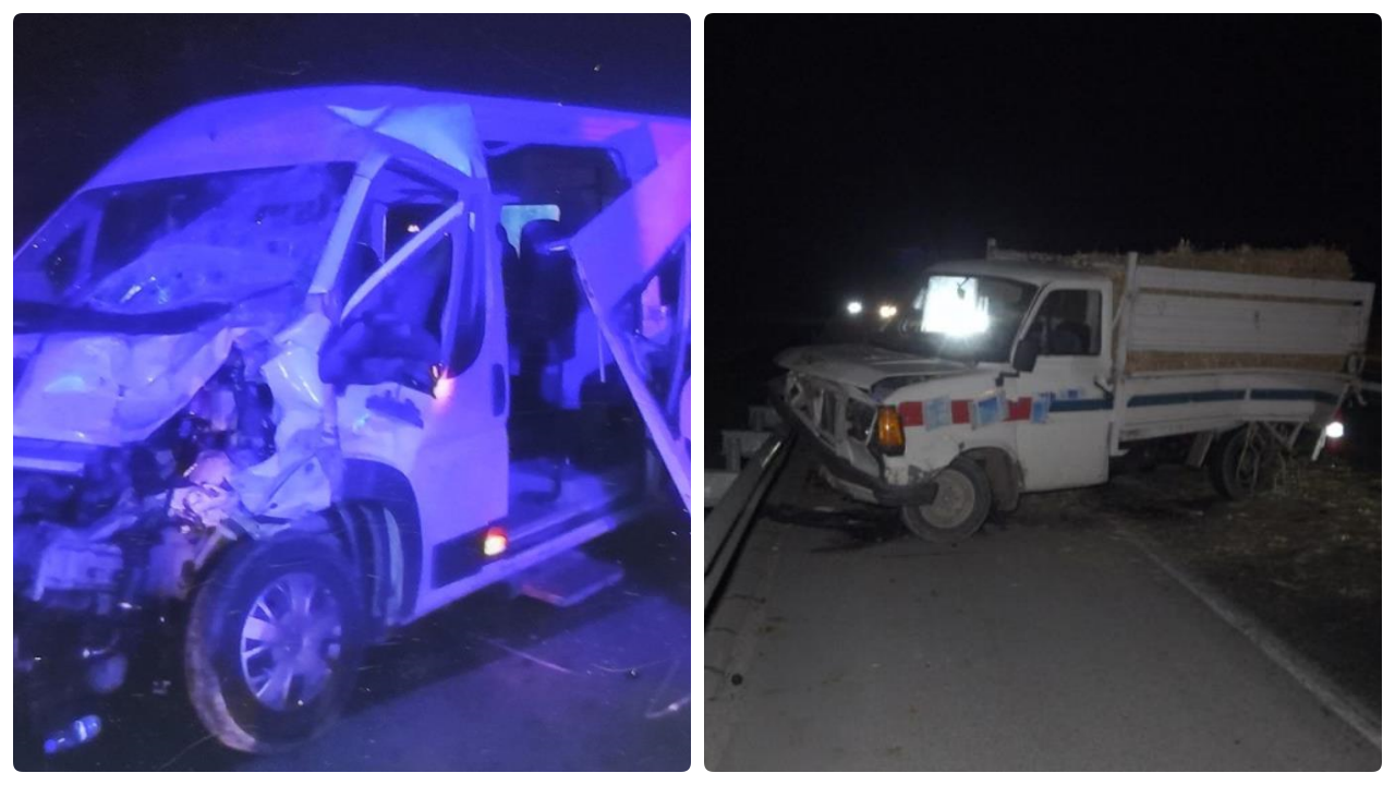 Denizli'de servis minibüsü kamyonetle çarpıştı: 10 yaralı