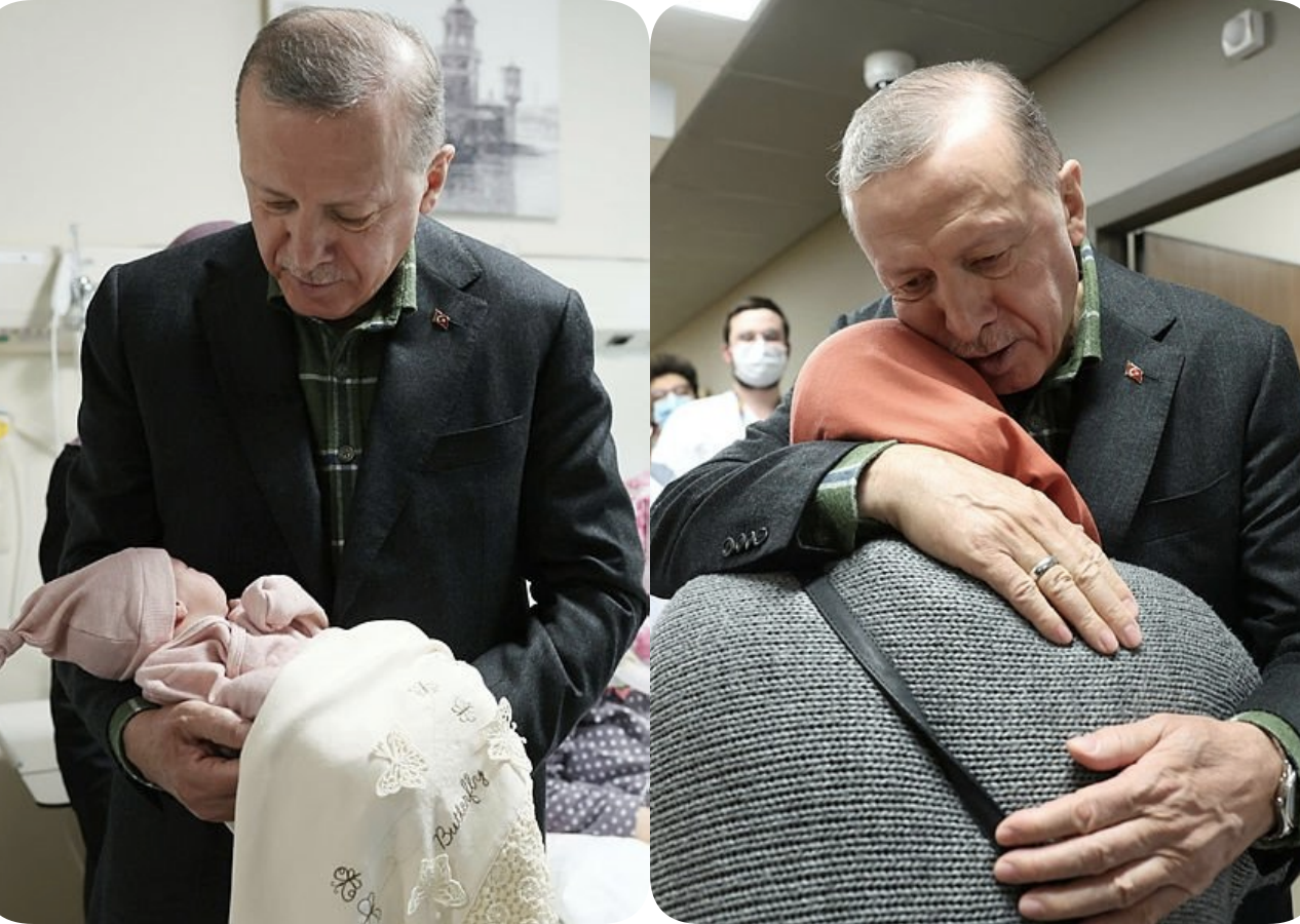Cumhurbaşkanı Erdoğan depremzedeleri ziyaret etti!
