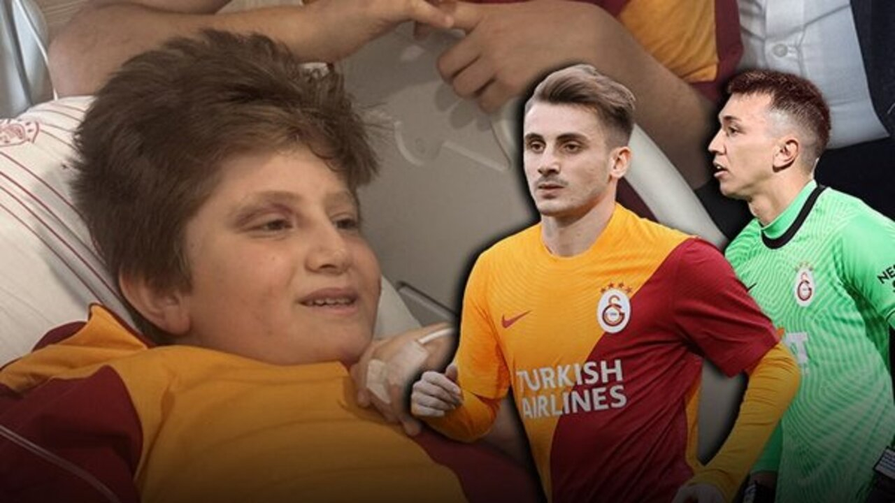 Enkazdan çıkarılan 12 yaşındaki Cihan'a Fernando Muslera ve Kerem Aktürkoğlu moral verdi!
