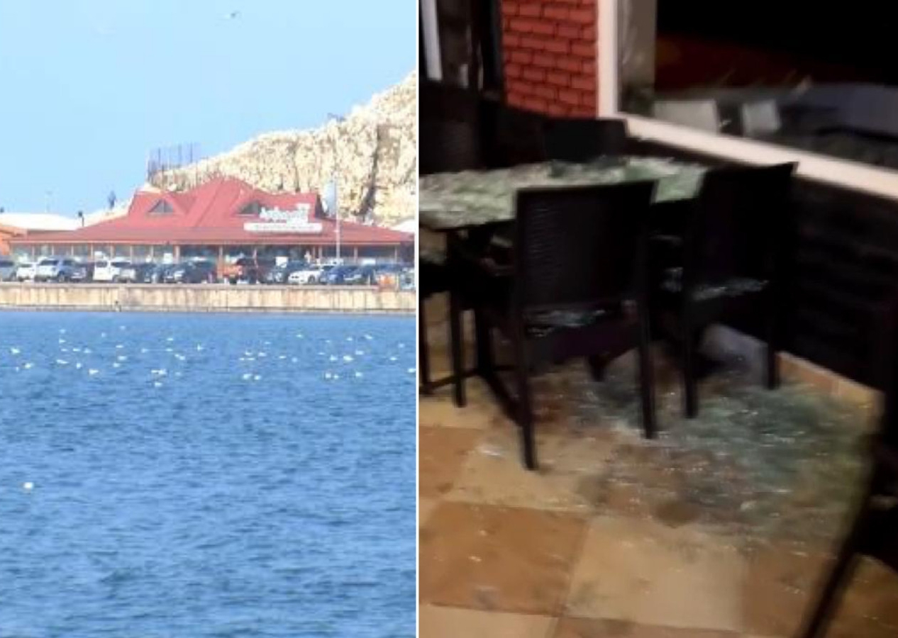 Karadeniz'de serbest kalan mayın, İstanbul'da sahile vurarak patladı! O anlar kamerada...