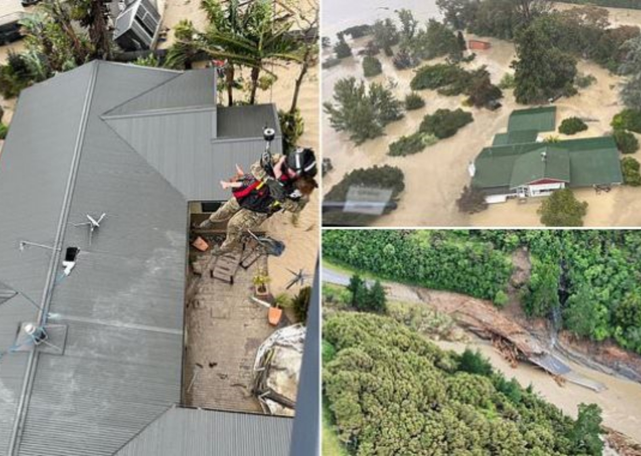 Yeni Zelandayı önce deprem sonra da sel vurdu!