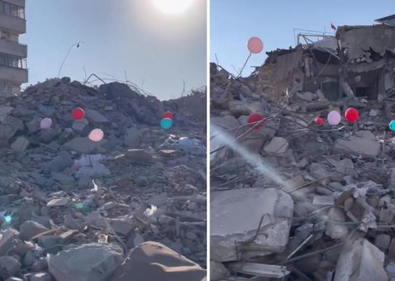 Hatay'da enkaza onlarca balon bağlandı! Nedeni yürekleri yaktı...