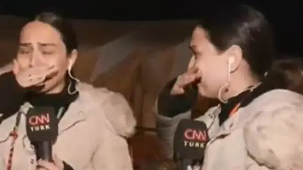 Canlı yayında yakalandı! Depremi anlatırken gözyaşlarını tutamadı...