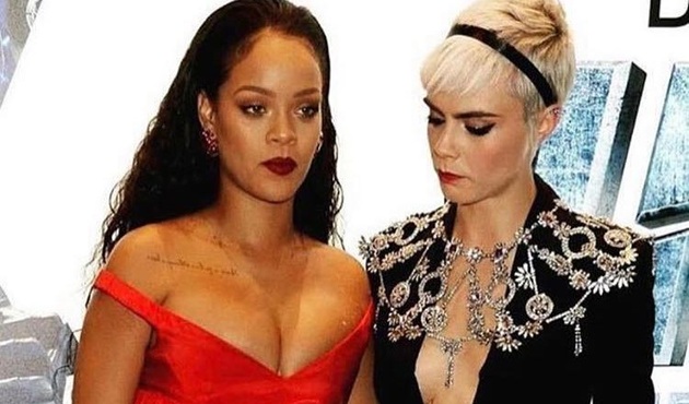 Cara Delevingne, Rihanna'yı böyle dikizledi!