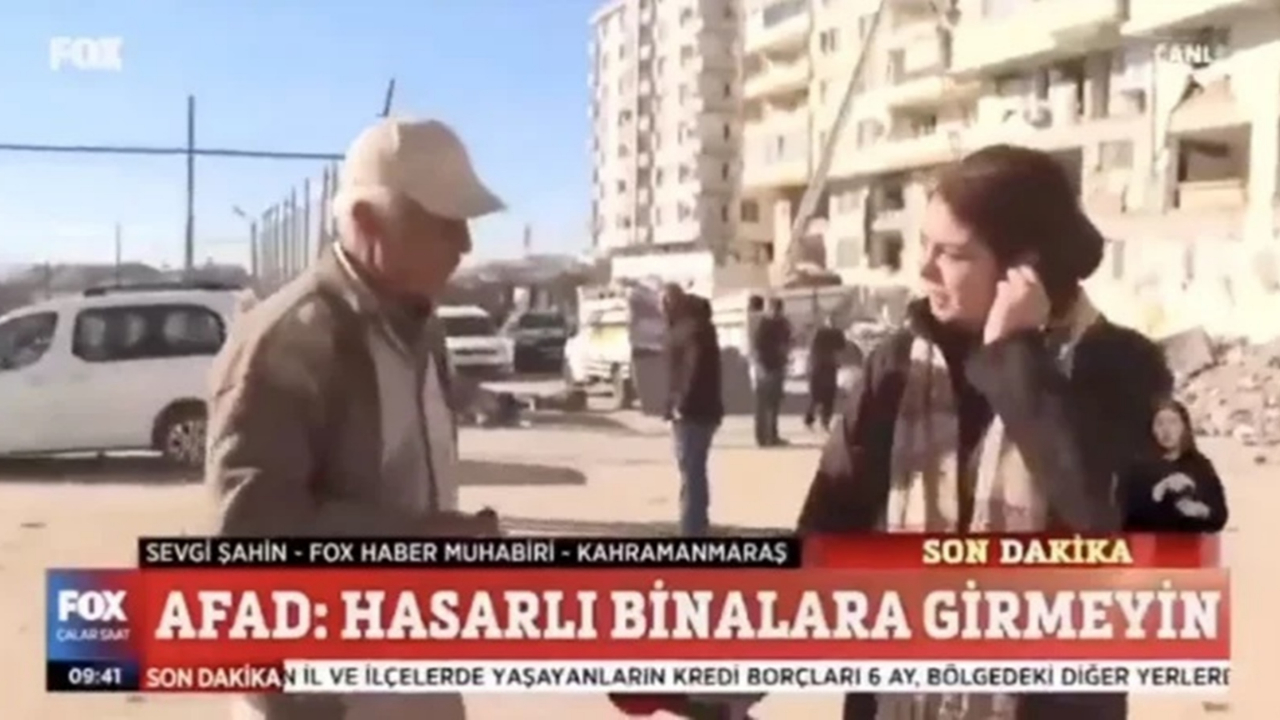 Vatandaşların tepkisiyle karşılaşan Fox TV muhabiri deprem bölgesinden kovuldu