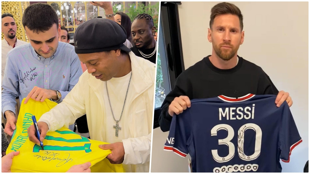 Ronaldinho ve Messi'nin formaları depremzedeler için açık artırmada satıldı