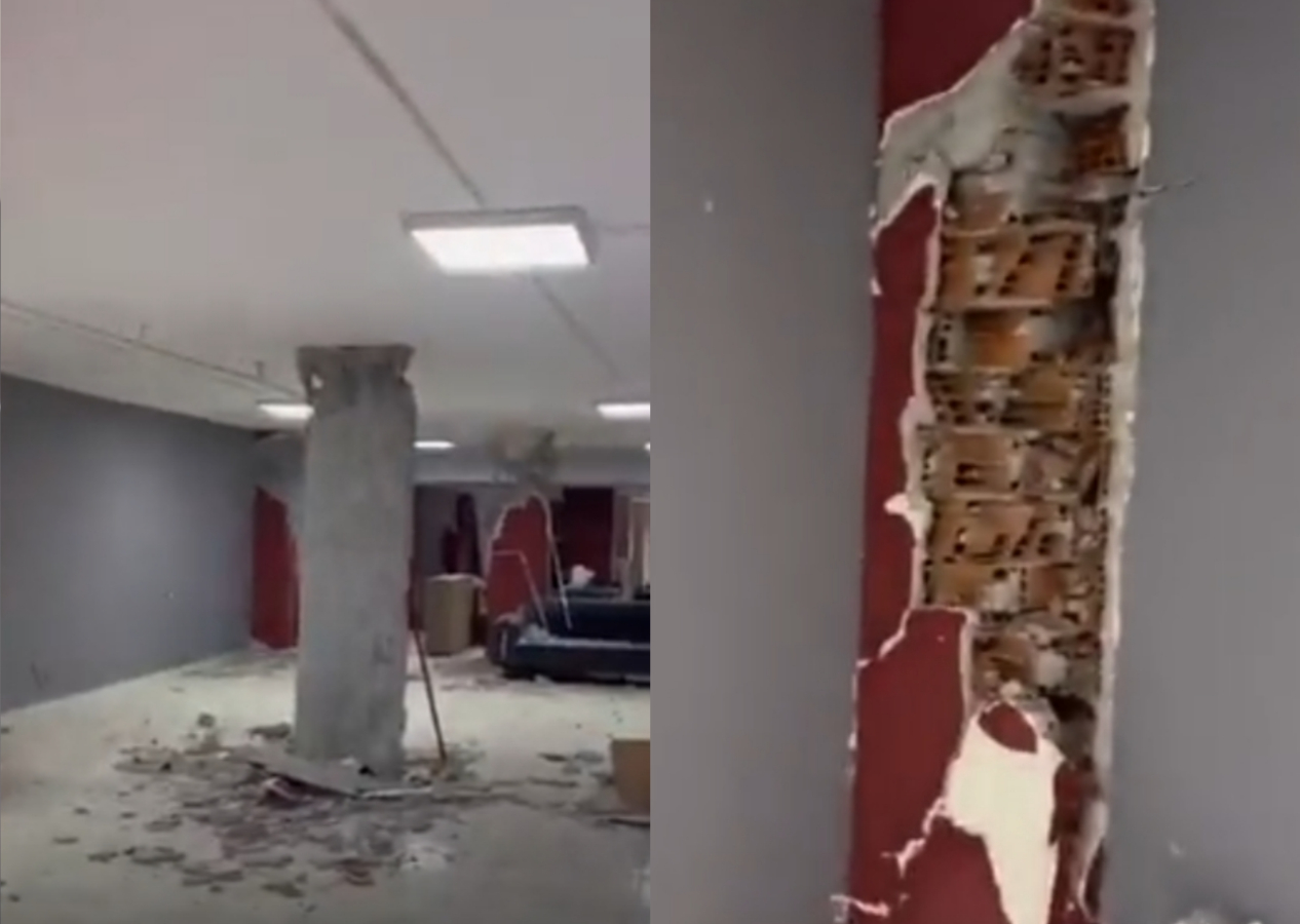 Evinin kolonlarını kontrol edince şoku yaşadı: Tuğladan yapılmış