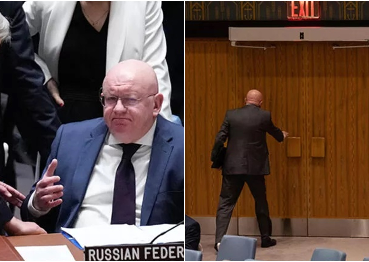 BM toplantısında gergin anlar! Ukrayna'nın talebi sonrası Rus büyükelçi salonu terk etti