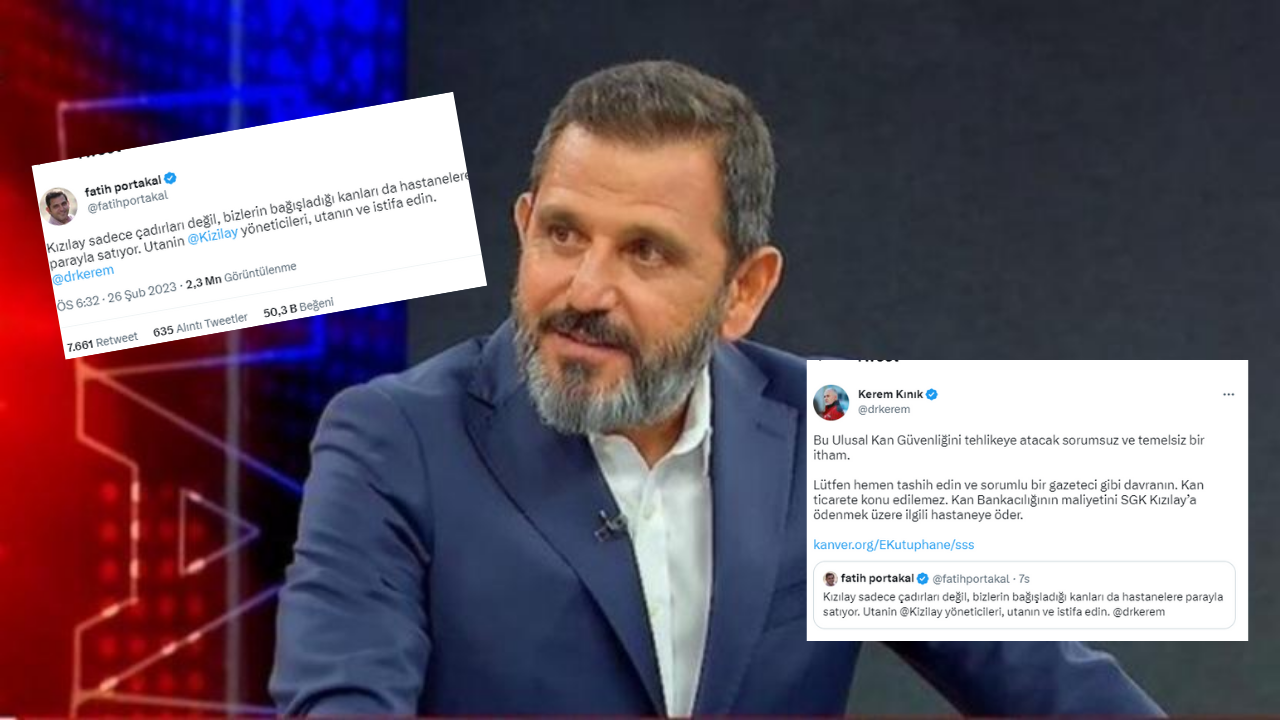 Fatih Portakal'ın kan bağışıyla ilgili paylaşımına Kızılay'dan cevap: Temelsiz bir itham!