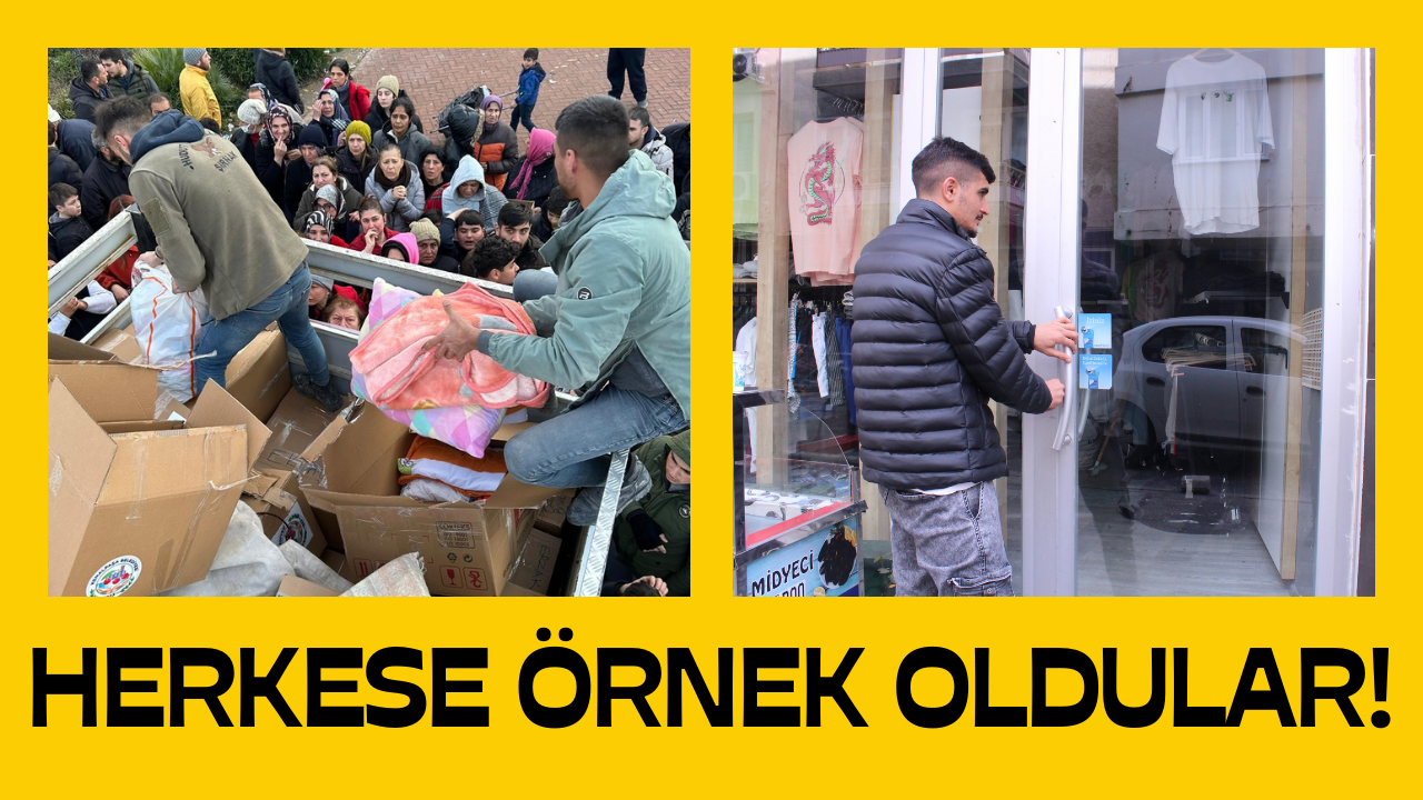 Herkese örnek oldular! Mağazadaki tüm kışlık kıyafetleri deprem bölgesine gönderdiler