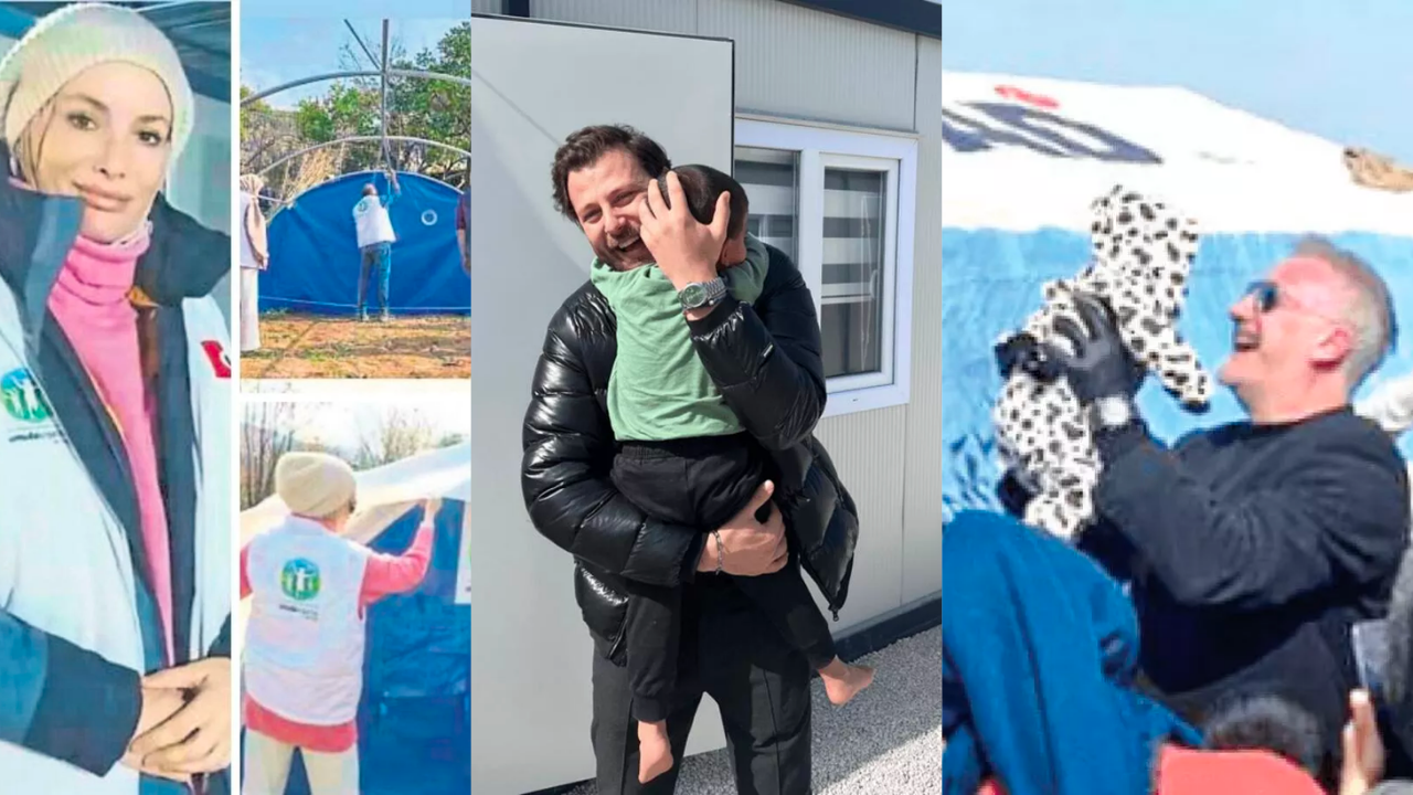Ünlüler deprem bölgesinde! Depremzedeler için yardım çalışmaları sürüyor