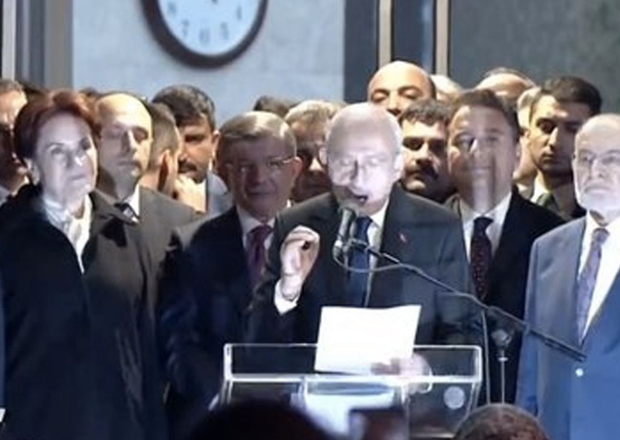 Kemal Kılıçdaroğlu adaylığını ilan etti! Meral Akşener'in yüz ifadesi gündem oldu