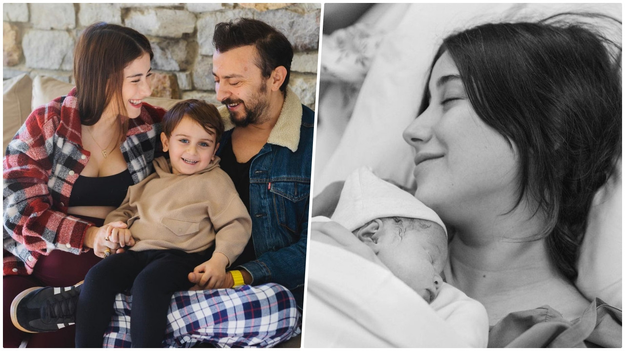 Hazal Kaya'dan minik kızı Leyla Süreyya ile ilk poz