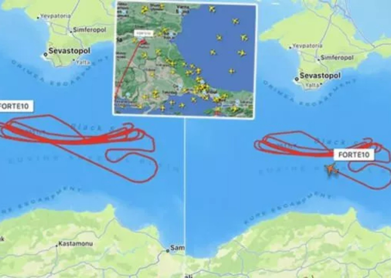Karadeniz'de sıcak saatler! ABD ordusuna ait uçaktan peş peşe manevra uçuşu!