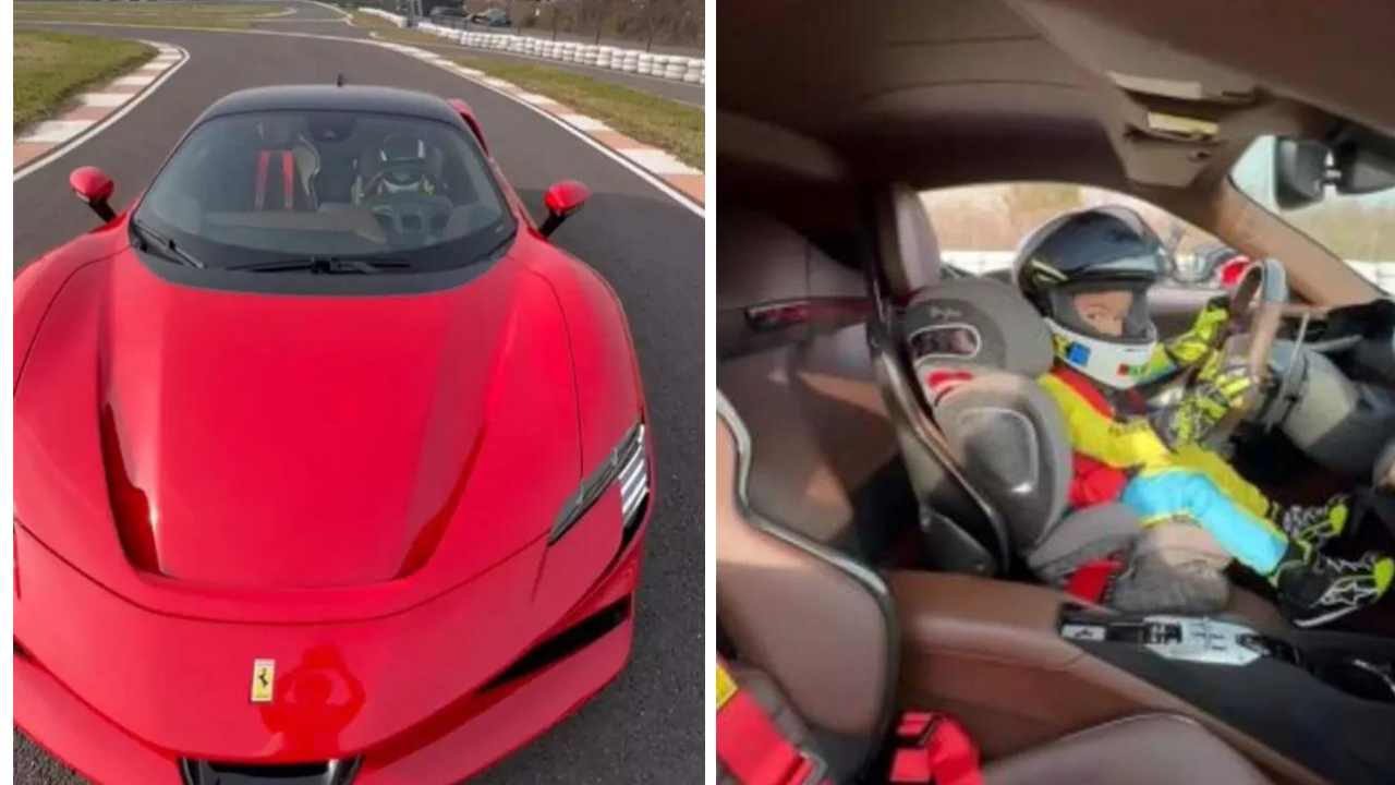 Kenan Sofuoğlu'nun 4 yaşındaki oğlu Ferrari kullandı!