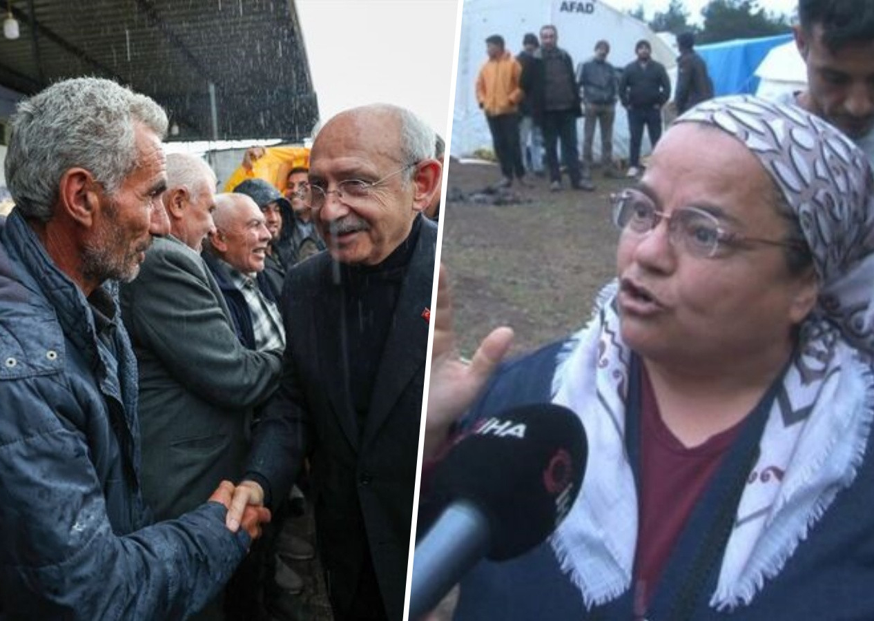 Hatay'da depremzedelerden Kılıçdaroğlu'na tepki!" Konuşacak diye çadırlarımızı elimizden almaya çalıştılar"