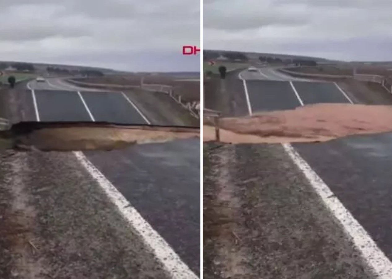 Şanlıurfa'da sel suları köprüyü yıktı! O anlar saniye saniye kamerada...