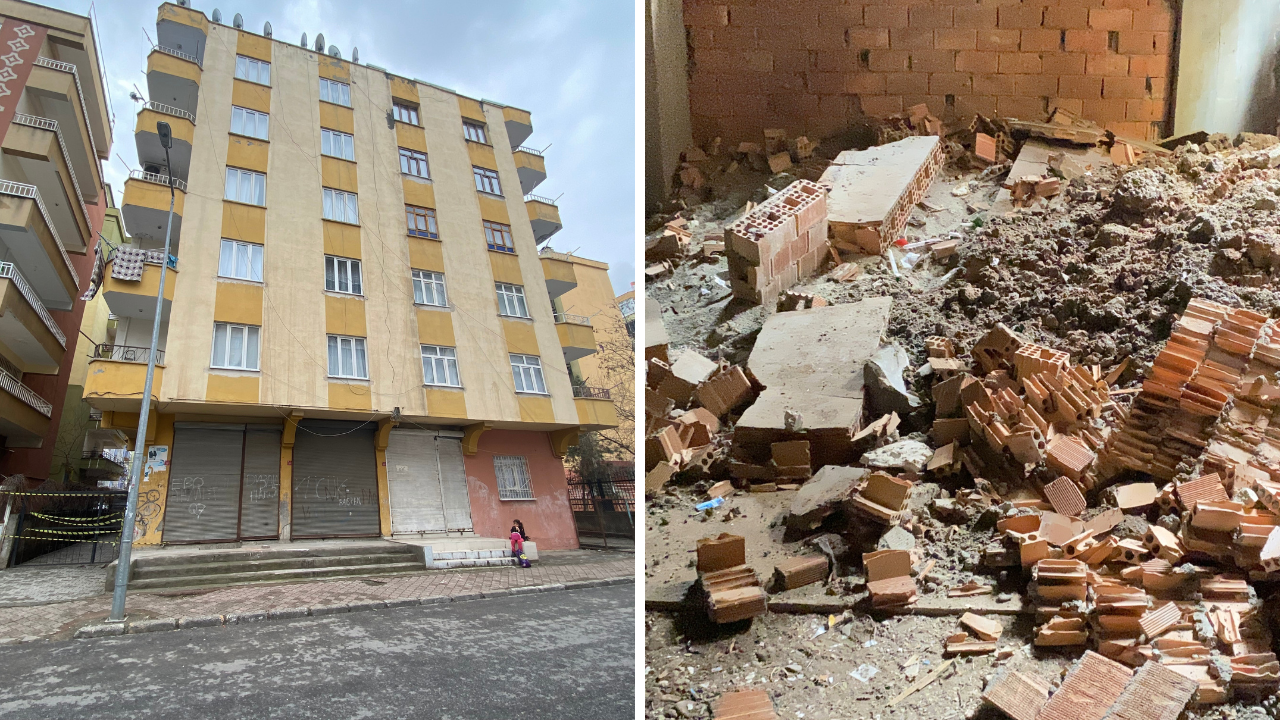 Depremde ağır hasar almıştı! Sele dayanamayan 5 katlı bina çöktü