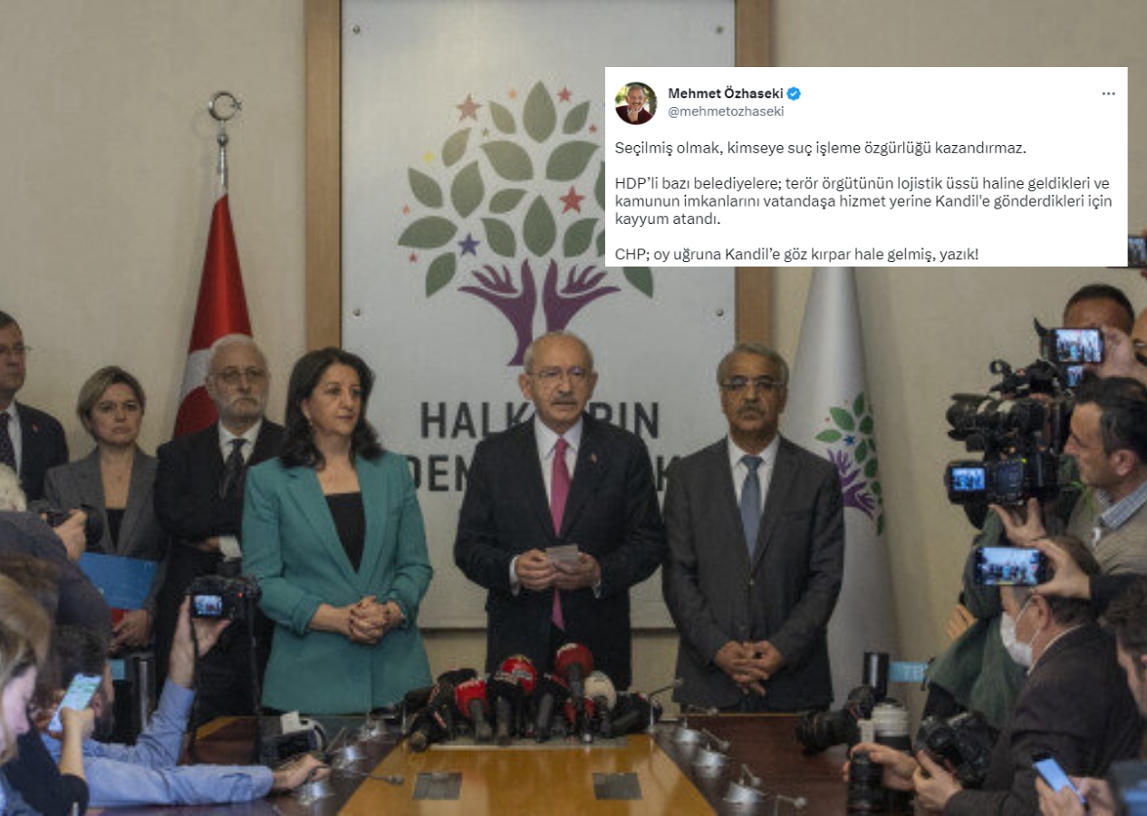 Özhaseki, Kılıçdaroğlu'nun HDP ziyaretine tepki gösterdi! "CHP oy uğruna Kandil’e göz kırpar hale gelmiş, yazık"