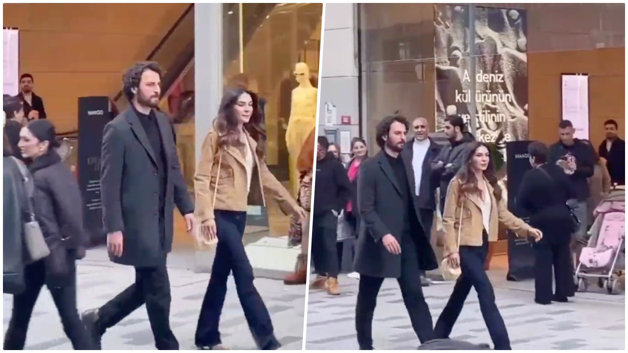 Ebru Şahin ile Birkan Sokullu, İstiklal Caddesi'nde görüntülendi