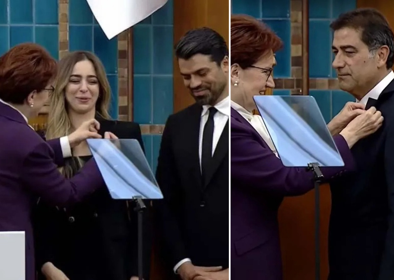 Gökhan Zan ve Ünal Karaman İYİ Parti'ye katıldı! Rozetlerini Akşener taktı...