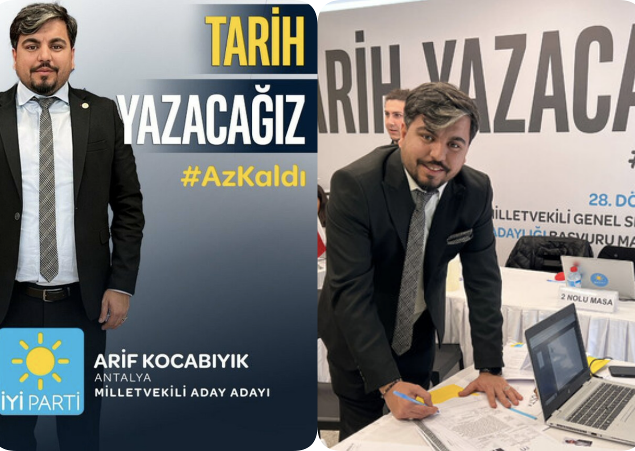 İYİ Parti'den aday adayı olan Arif Kocabıyık'ın seçim posteri alay konusu oldu