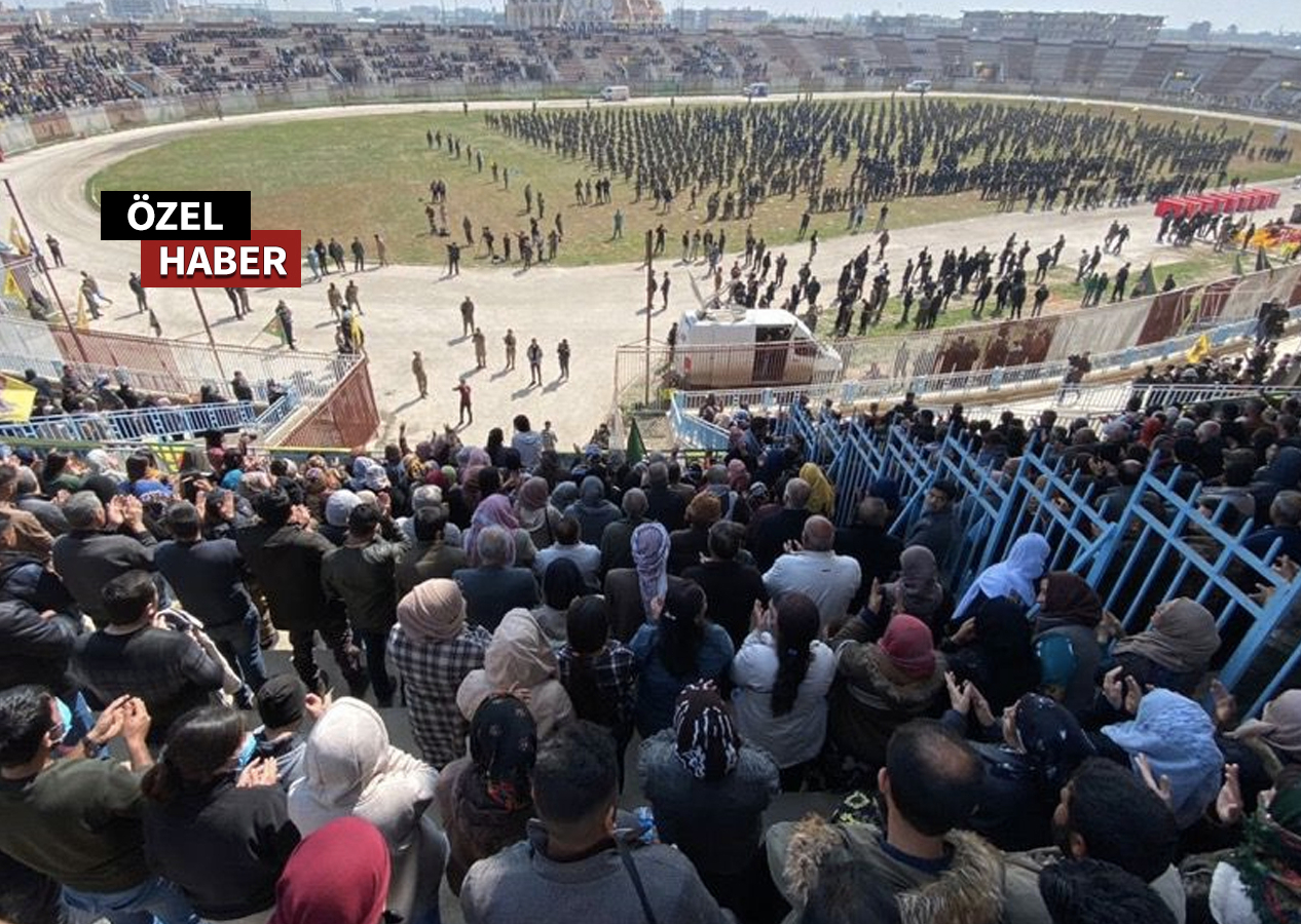 Düşen helikopterler gizemini koruyor! Haseke Stadyumu’nda teröristlere tören düzenlendi!