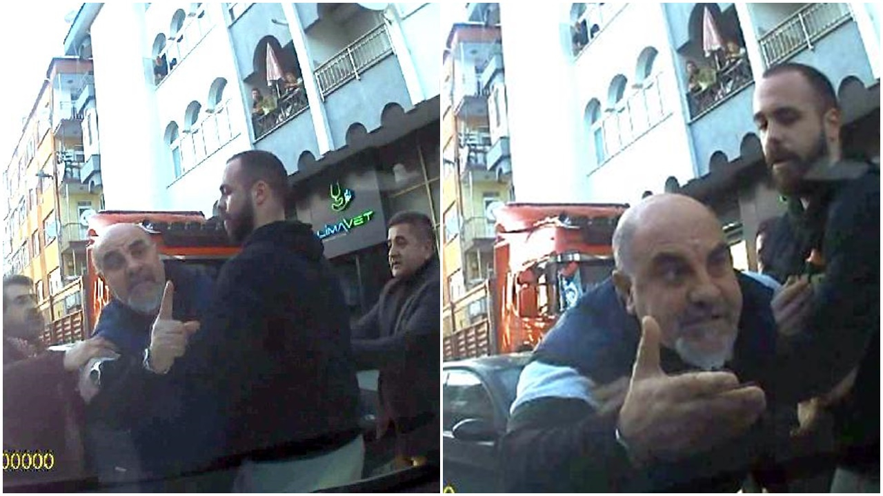 Trafikte yol verme tartışmasında ortalık karıştı! Aracından inip tehditler savurdu