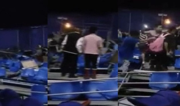 Gösteriye dakikalar kala tribün çöktü: 37 yaralı/Video